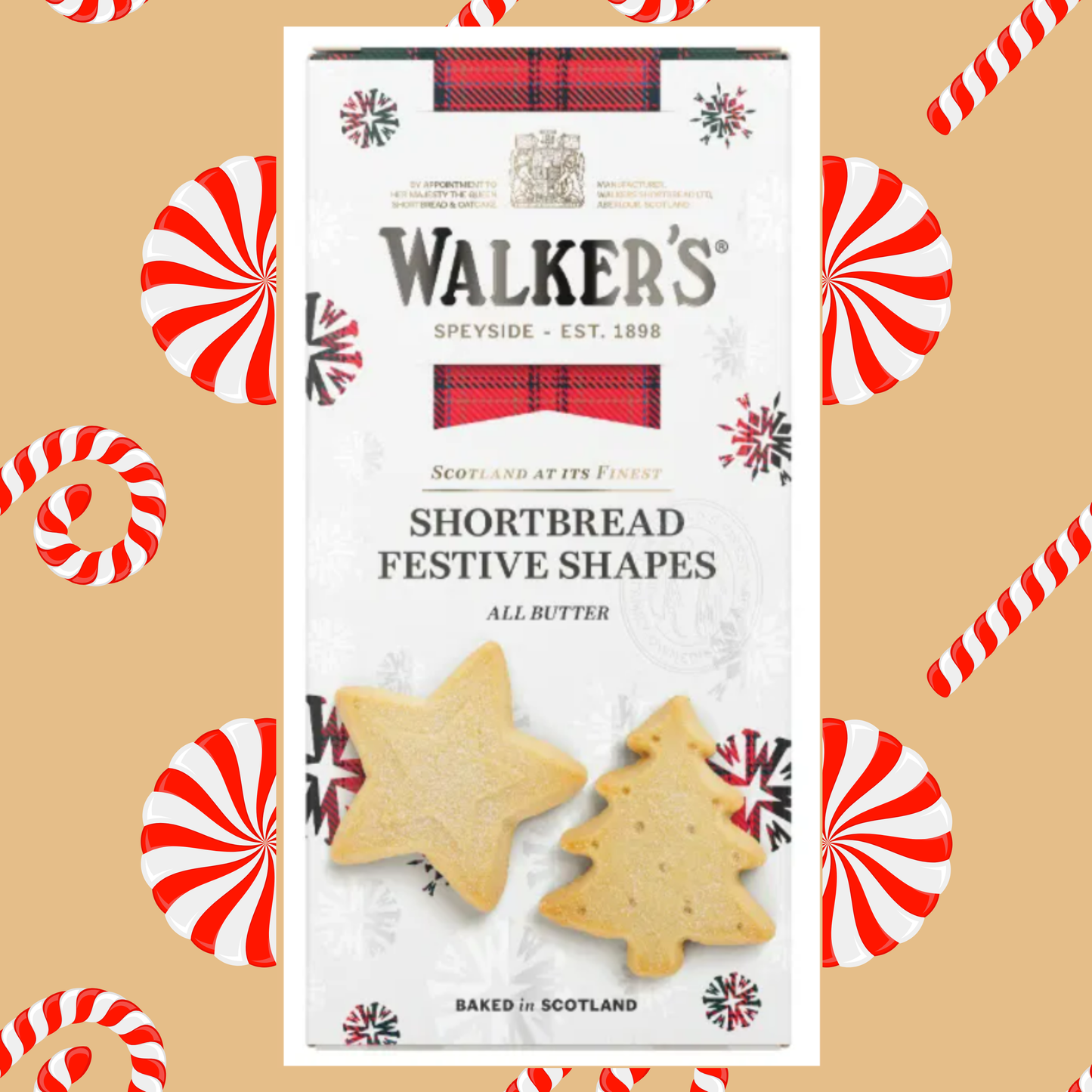 Walkers Festive Shortbread Shapes 60g