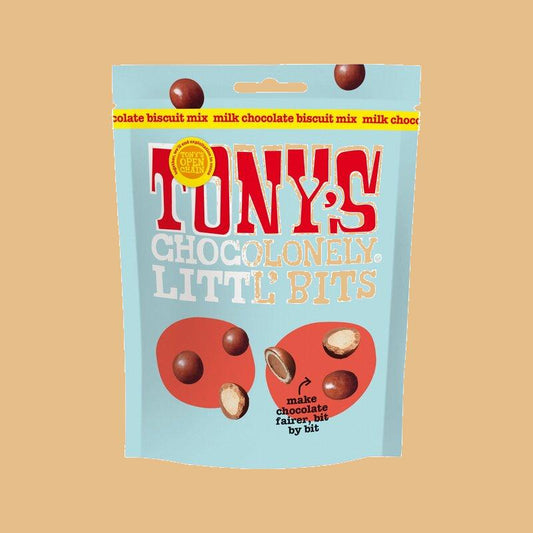 Tony's Chocolonely Littl' Bits Milk Chocolate Biscuit Mix 100g